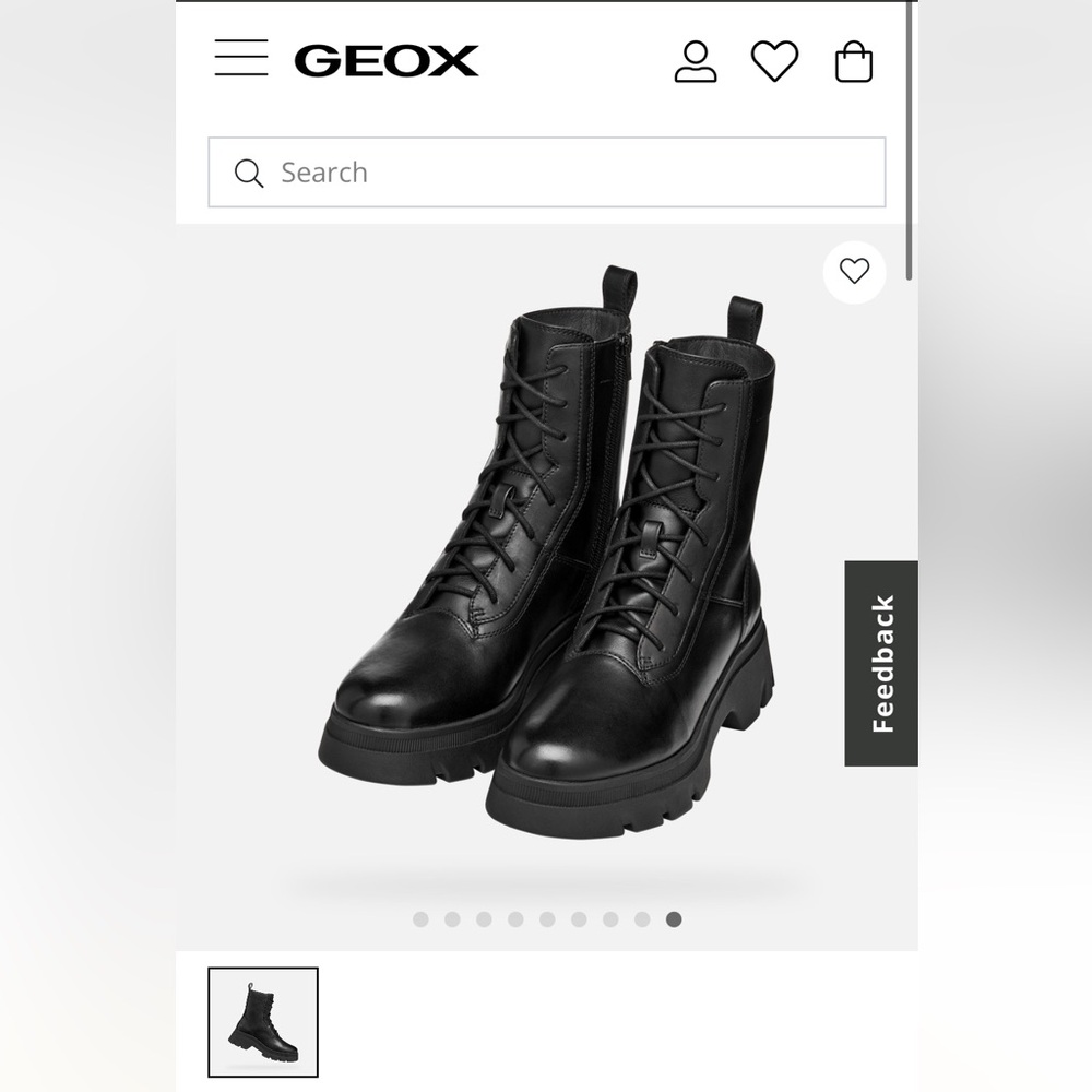 Geox Women's Black Combat Boots - BRAND NEW - never worn - size 36